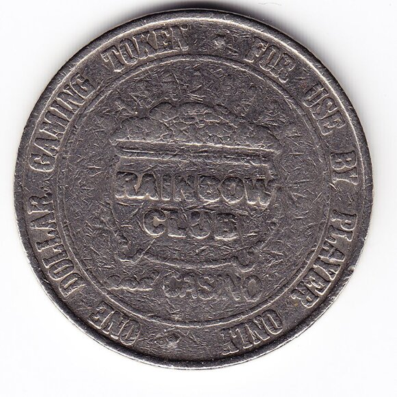 Rainbow Club & Casino Henderson, NV One Dollar Gaming Token (b18) - Picture 2 of 2